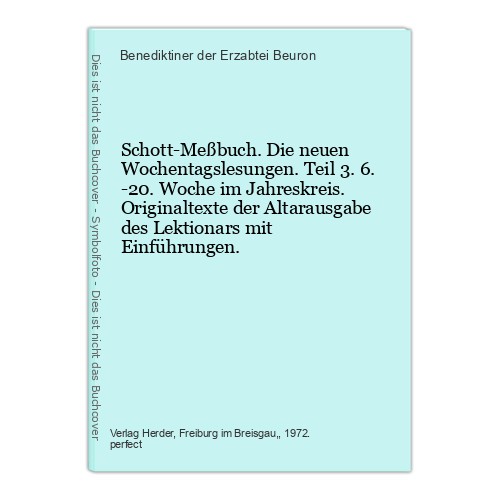 Schott meßbuch die neuen - schott-meßbuch.,