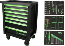 KS TOOLS COMPETITION Werkstattwagen mit 7 Schubladen und 119 Premium-Werkzeugen