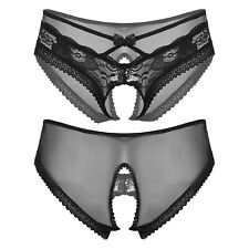 DE Herren Spitze String Tanga Sexy Transparent Slips Sissy Höschen Unterwäsche