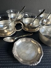Vintage teegläser versilbert - ,