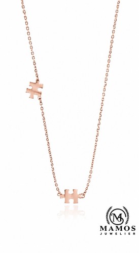 Roségold puzzle kette - 🧩,