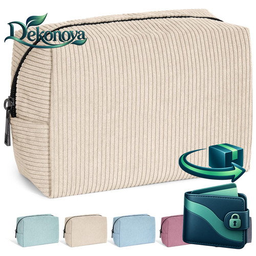 Kosmetiktasche cord beige - kosmetiktasche,