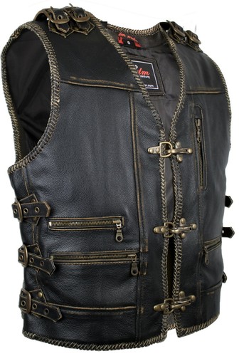 Vintage lederweste kutte - vintage,