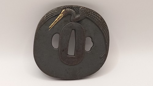 Kranich tsuba für - für, japanisches