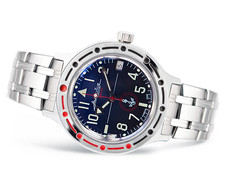 DIVER WATCH VOSTOK AUTOMATIK TAUCHERUHR ANKER MARINE BLAU 420957B 20 ATM DE