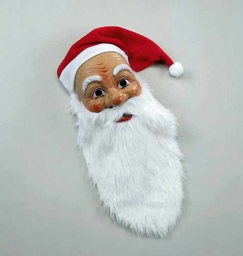 Weihnachtsmannmaske mit bart - weihnachtsmannmaske,