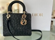 Mittelgroße Lady Dior Leder