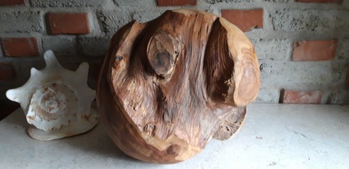 Teakholz kugel skulptur - kugel,
