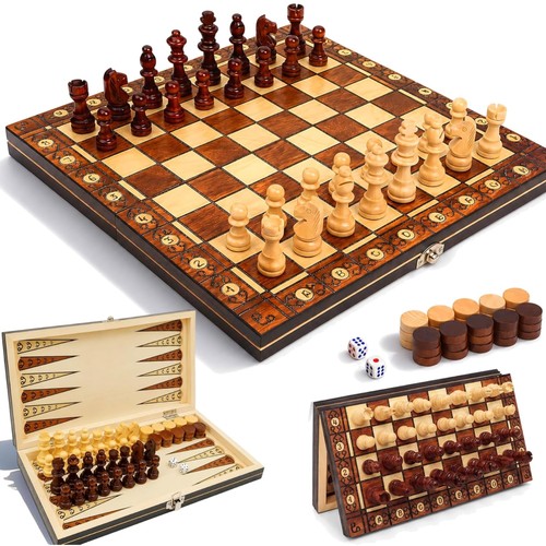 Schachspiel holz magnetisch - schachspiel,