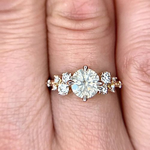 14k gelbgold damen diamant - 14k,