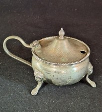 Antiker versilberter Senftopf