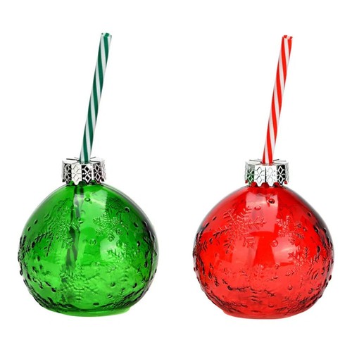 Trinkglas weihnachtskugel mit - weihnachtskugel,