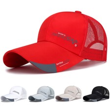 Herren Mesh Baseball Cap Sommer Atmungsaktiv Sonnenschutz Sport Tennis Hut /