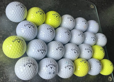 24 Callaway CXR Power Golfbälle Neuwertig & A Klasse Weiß Gelb Mix