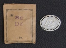 #4320 - Alte Stickmedaillons - Stick Medaillons - Monogramm - Auswahl A-T