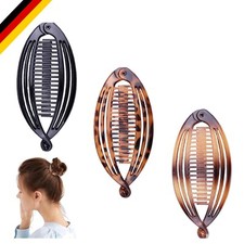 3 Stück Bananenspange Haare, Banana Clip Dickes Haar, Retro Weibliches Haar A...