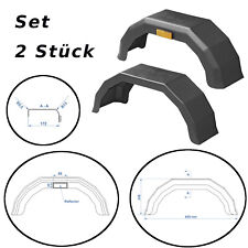 2 x Anhänger Kotflügel Kunststoff Schutzblech Schmutzfänger eckig 10 zoll Set