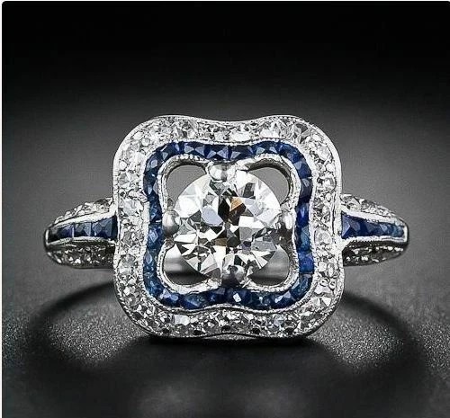 Art deco stil weiß rund - mm,
