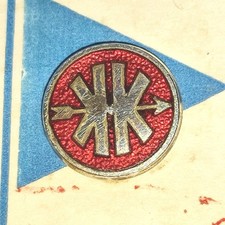 Anstecknadel KREIDLER ca. 1960er Jahre D=13mm emailliert auf orig. Werbemittel