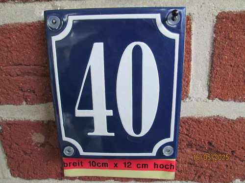 Hausnummer emaille 41 - hausnummer,