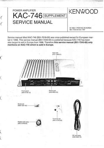 Service manual für kenwood - service,