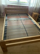 Bett 140x200 cm massiv Kiefernholz mit Lattenrost