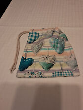 Geschenk  Säckchen, 24 x 21 cm, Kordelzug, Herzen, eiegene Herstel., Handarbeit