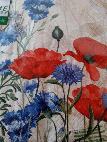 Servietten motiv mohnblumen - 20,