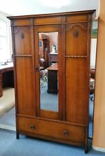 Antiker Kleiderschrank Jugendstil Eiche dreigliedrig um 1900 - für schmale Flure