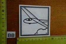 Alter Aufkleber Fluggesellschaft Fluglinie Flughafen Segel-Flugzeug