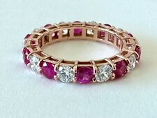 14k Rosegold, 3.6 cttw Memory Ring, 10 Diamanten & 10 Rubinen, Wert: 4.900€