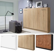 Schrankbett Wandbett Klappbett horizontal HB 120x200 weiß eiche Farbauswahl neu