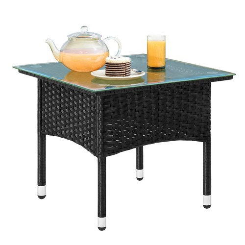 Polyrattan beistelltisch - polyrattan,