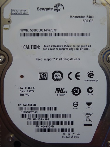 Seagate st9500325as 5ve - 5ve, |