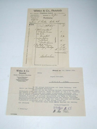 Wittler rechnung 1914 - rechnung,