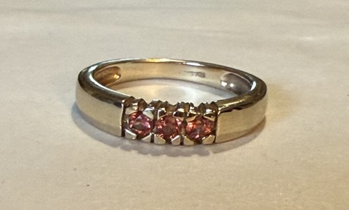 Granatring karat gelbgold - granatring, 9