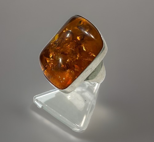 925 silberring bernstein - silberring,,