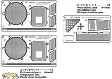 Tamiya 19406490 Fotoätzteile A x2 und Bx1 für Leopard 2A7V 56046 / 56047 - 1:16