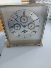 Versailles Uhr Tischuhr Vollkalender Mondanzeige Messing Kaminuhr Germany