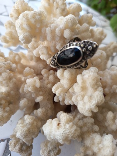 Onyx silberring mit - onyx,