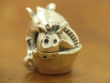 925 Sterling Silber Bead / Charm / Anhänger / Tiere / Pferd / 4,6g