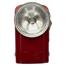 Wonder Taschenlampe Kastenleuchte Rot 12cm 1950er Jahre Sammler Ständer Vintage