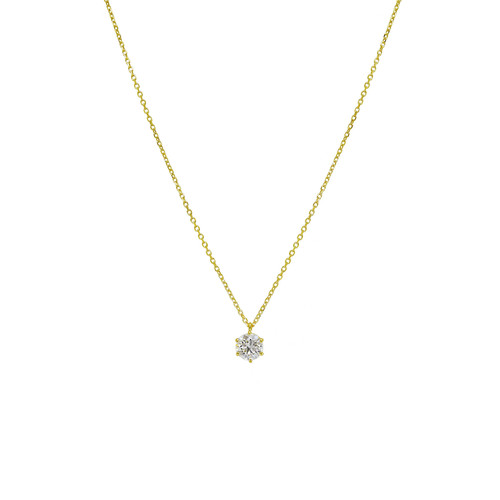 Halskette 585 gold zirkonia - halskette,