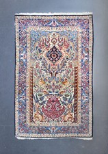 Isfahan Orientteppich Perserteppich 1970er Tiermuster Vögel Rehe ca 250 x 156 cm