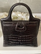 Kroko Damentasche mit Henkel