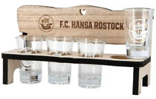 F.C. Hansa Rostock Schnapsbank mit 4 Schnapsgläsern Shot Glas FCH