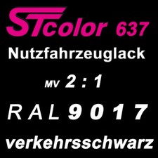 1,5 kg 2K HS Autolack VOC 2:1 RAL 9017 verkehrsschwarz NFZ LKW Lack Set + Härter
