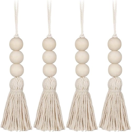 Quasten holz 36cm boho - 4x,