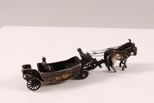 Silberfigur Silber Kutsche mit