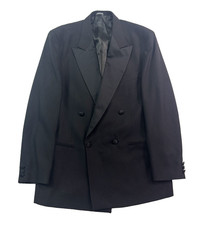 vtg Black Double Breasted